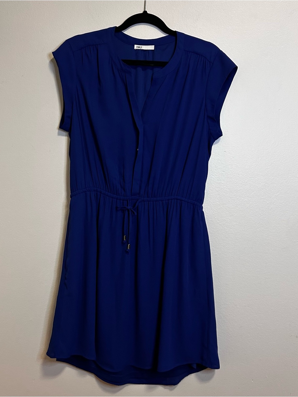 DR2 Royal Blue Drawstring Midi Dress